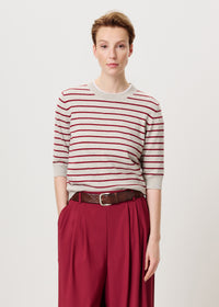 #color_grey/ruby red stripe