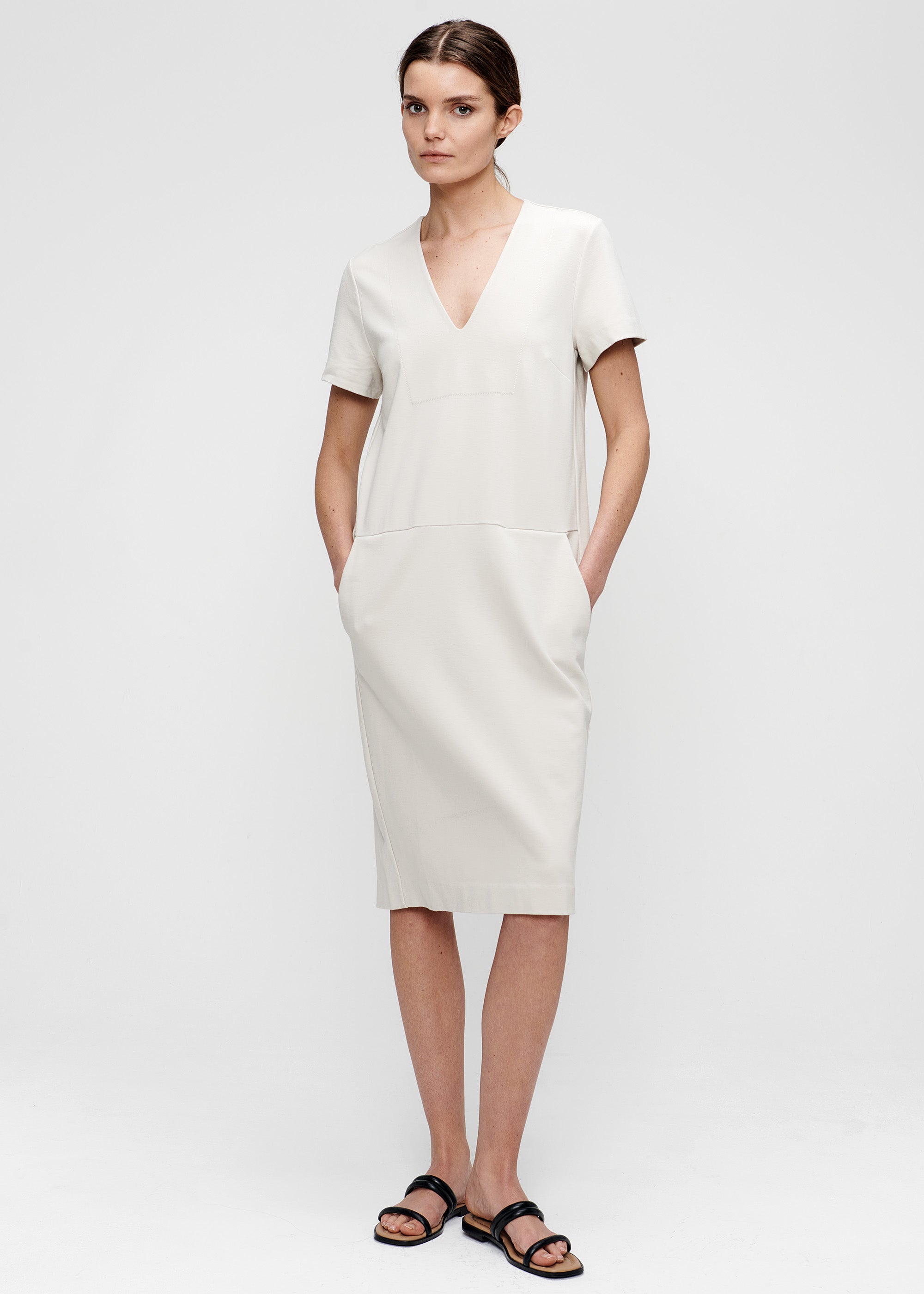 Italian Punto dress RITA, dusty rose, S