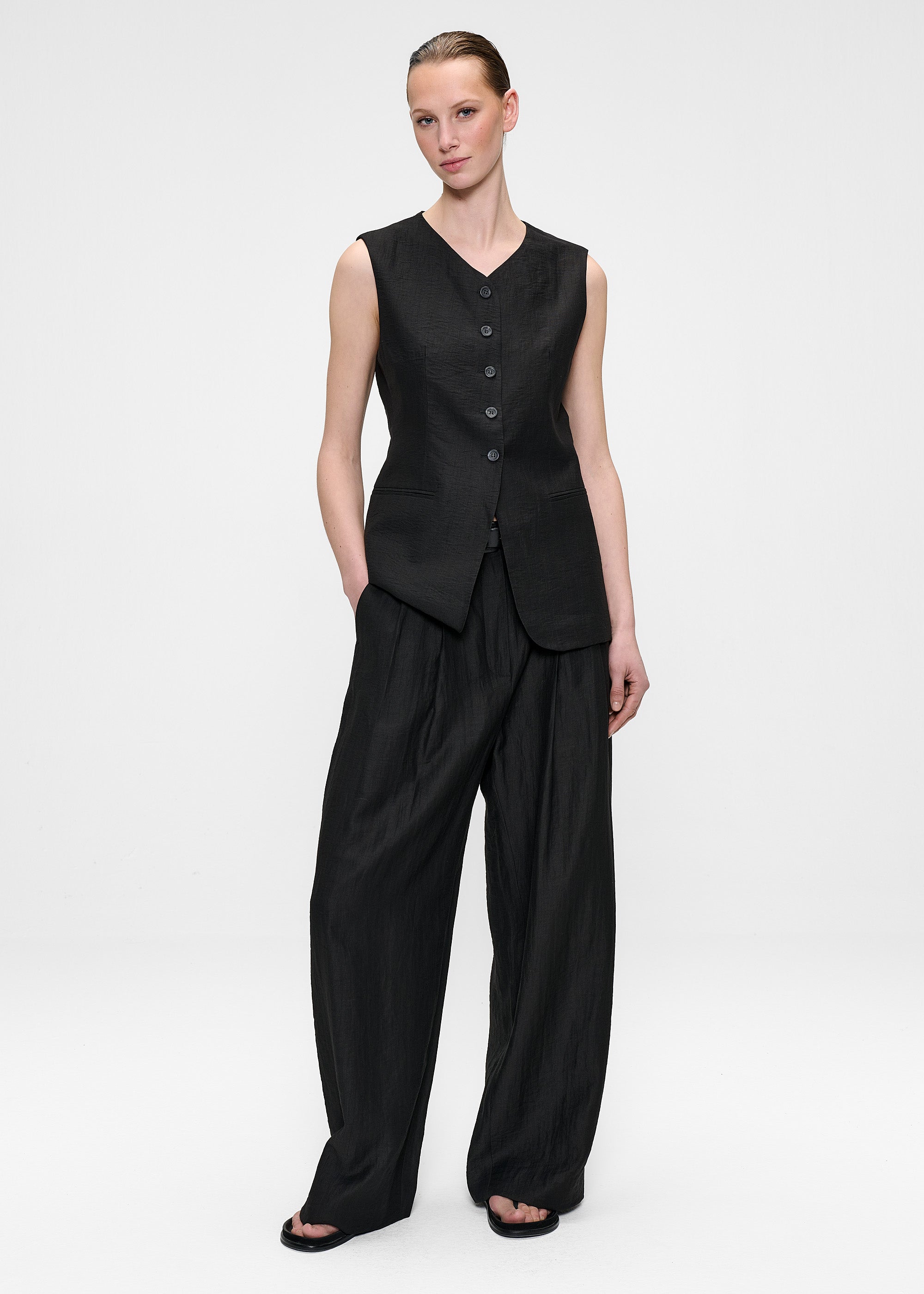 LIGHT LINEN MIX GILET