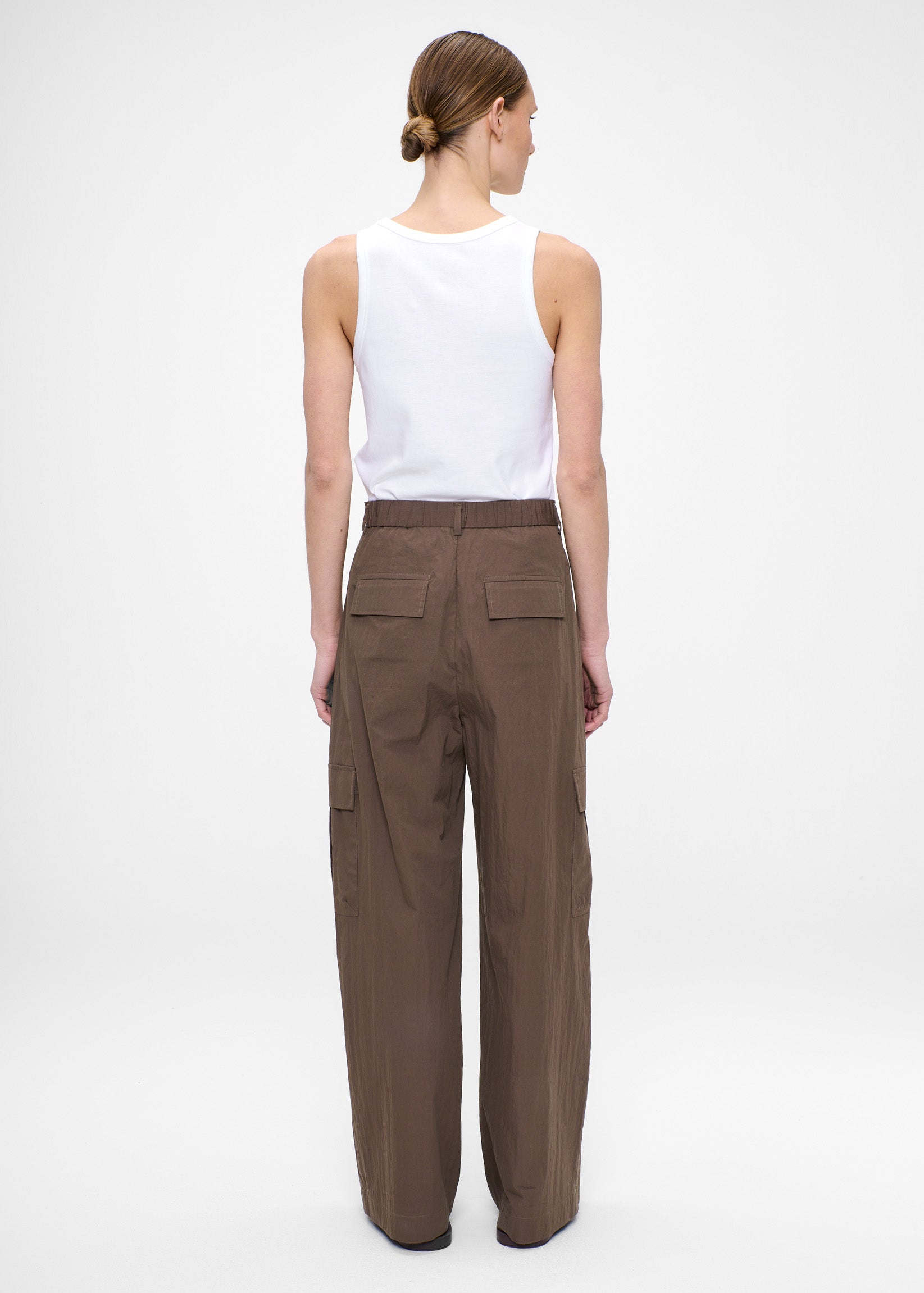 COTTON NYLON JADE CARGO PANTS.