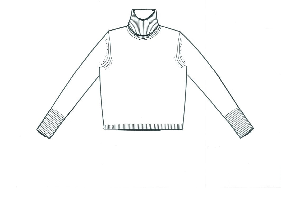 CASHMERE BLEND ROLL NECK JUMPER