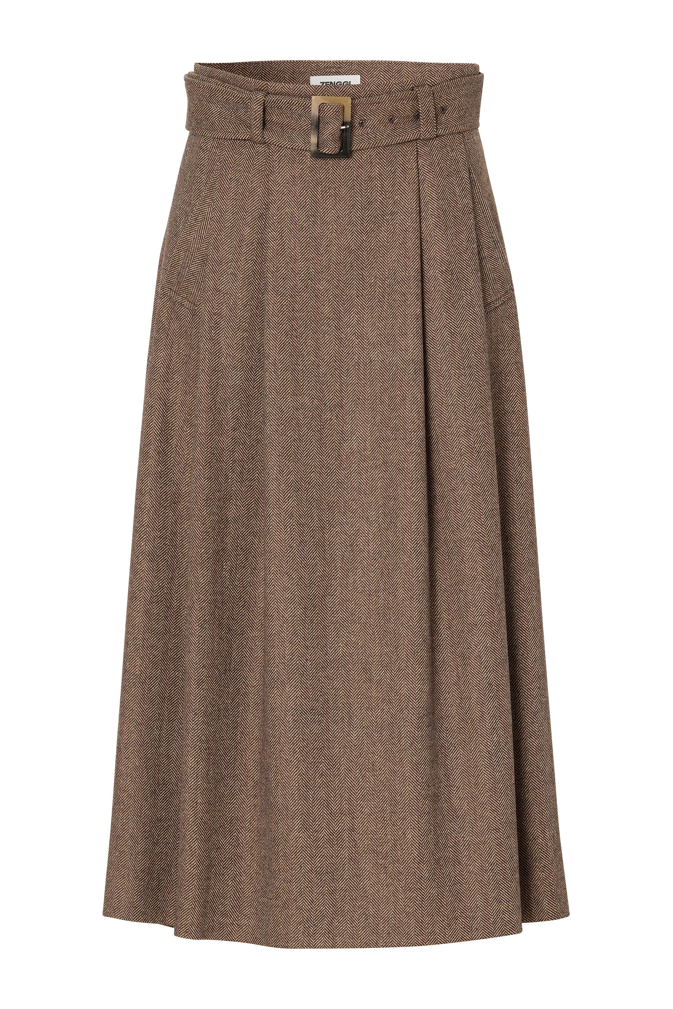 WOOL HERRINGBONE PLEATED SKIRT – ZENGGI & TRVL DRSS