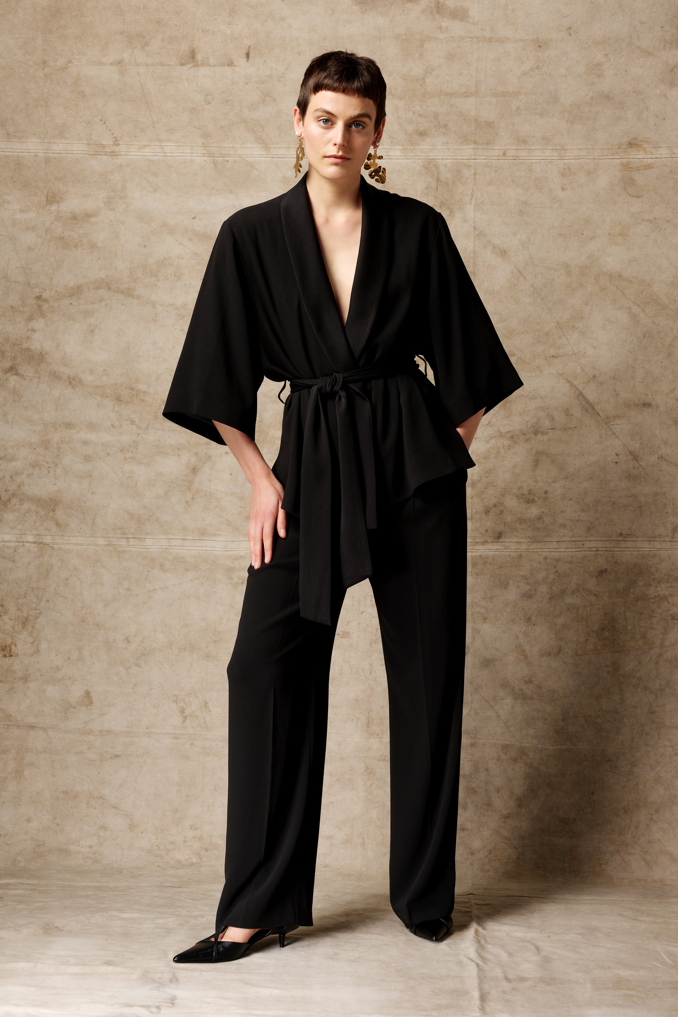 Crepe kimono outlet jacket