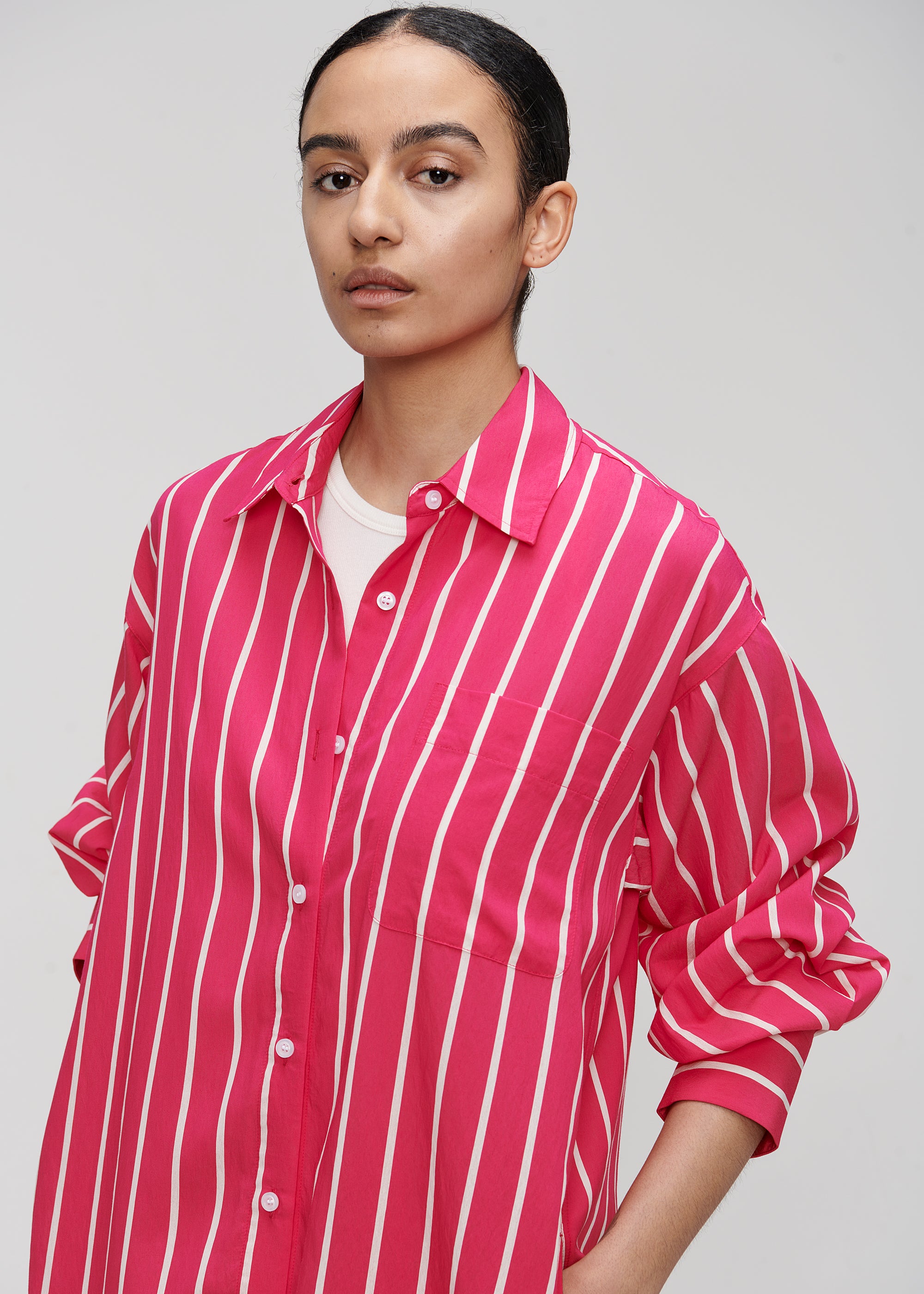 Red button up womens hot sale shirt